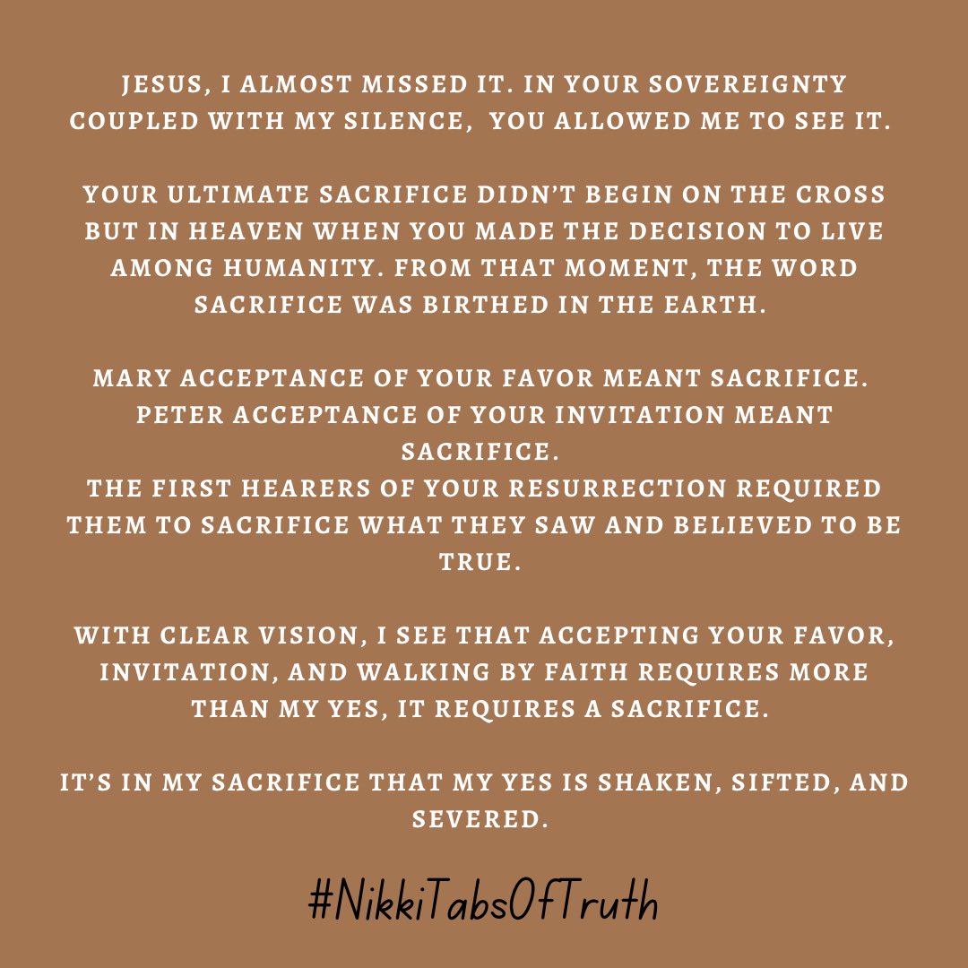 Amen 🙏🏾 

#NikkiTabsOfTruth #WrittenPrayers