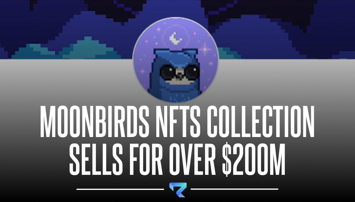 reactiv3studios's tweet photo. #BREAKING: Moonbirds, the first project from PROOF collective, minted for a total of 69 000 ETH ($207 Million USD). There are 10 000 total birds in the collection and the floor price is currently 18 ETH. https://t.co/QTMzUSc5lV