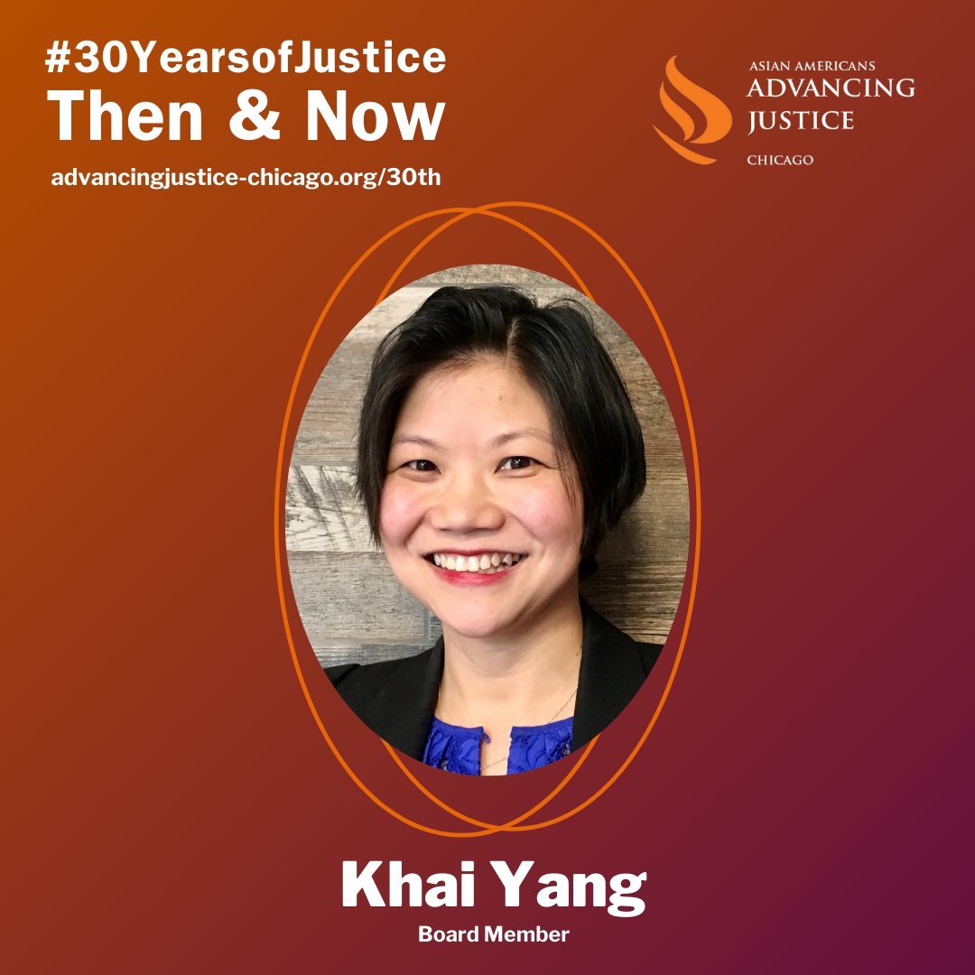 AAAJ_Chicago's tweet photo. A little over two weeks until our 30th Anniversary Celebration! Have you reserved tickets yet? Today's Then & Now spotlight is on Board President Khai Yang! Celebrate #30YearsofJustice with us: https://t.co/DaHExCpjOx https://t.co/q6EPL4LwaR