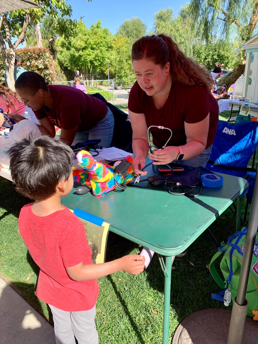 LLUSBH's tweet photo. The children brought their stuffed animals for a pretend doctor visit, where they did medical play and learned about getting their vitals taken, immunizations, and having a finger cast. #lluchildlife #childlifespecialist #ccls (3/3) https://t.co/MEGbBHnR99