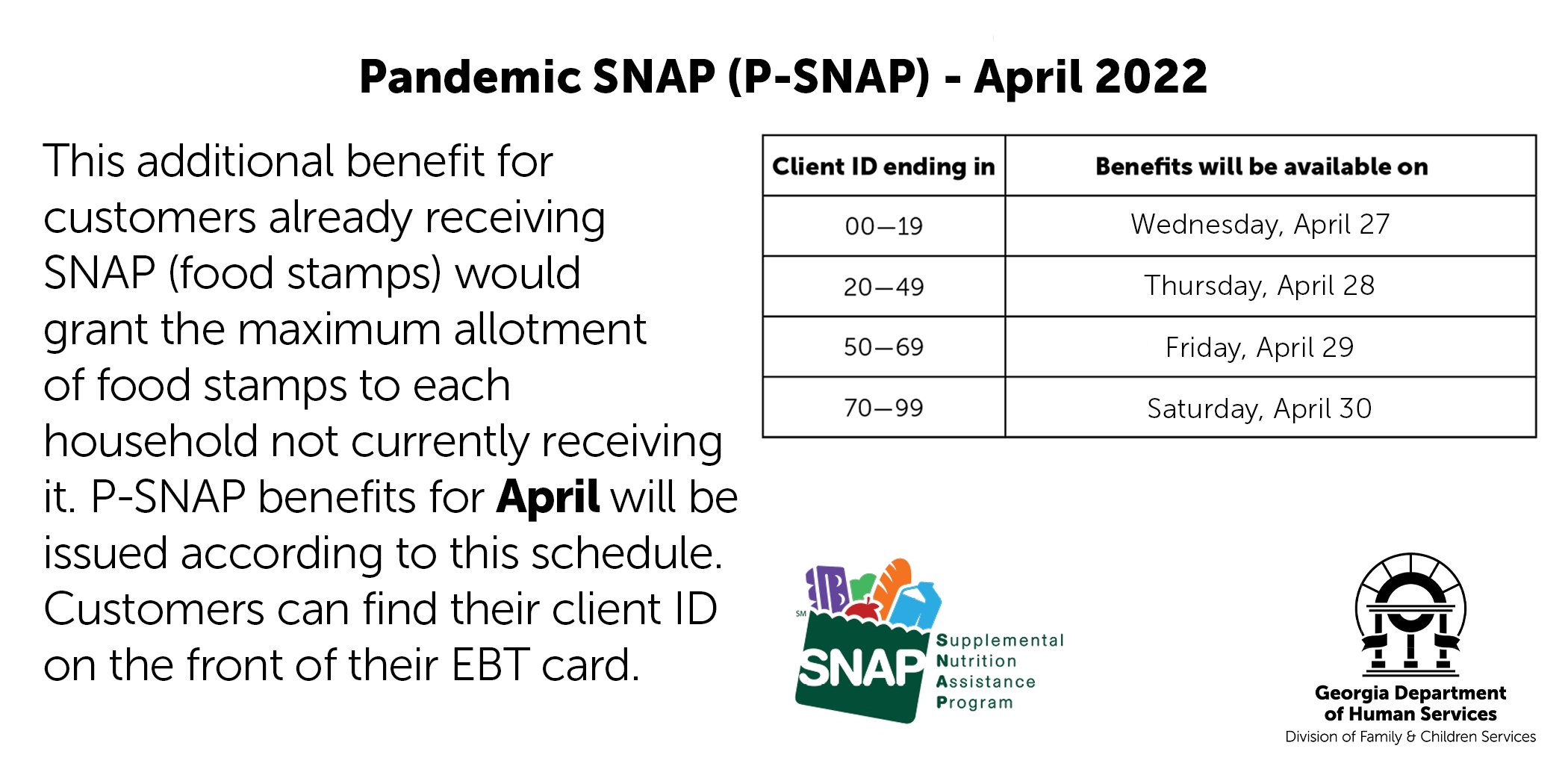 FCS Families Receive P-EBT Benefits from DFCS - AllOnGeorgia