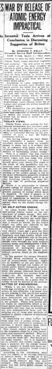 data_dinner's tweet photo. @Yozarian22 Tesla was a skeptic - this is from 1921; "scientific illusions", "absolutely impossible" etc. https://t.co/6kT5O6UiyP