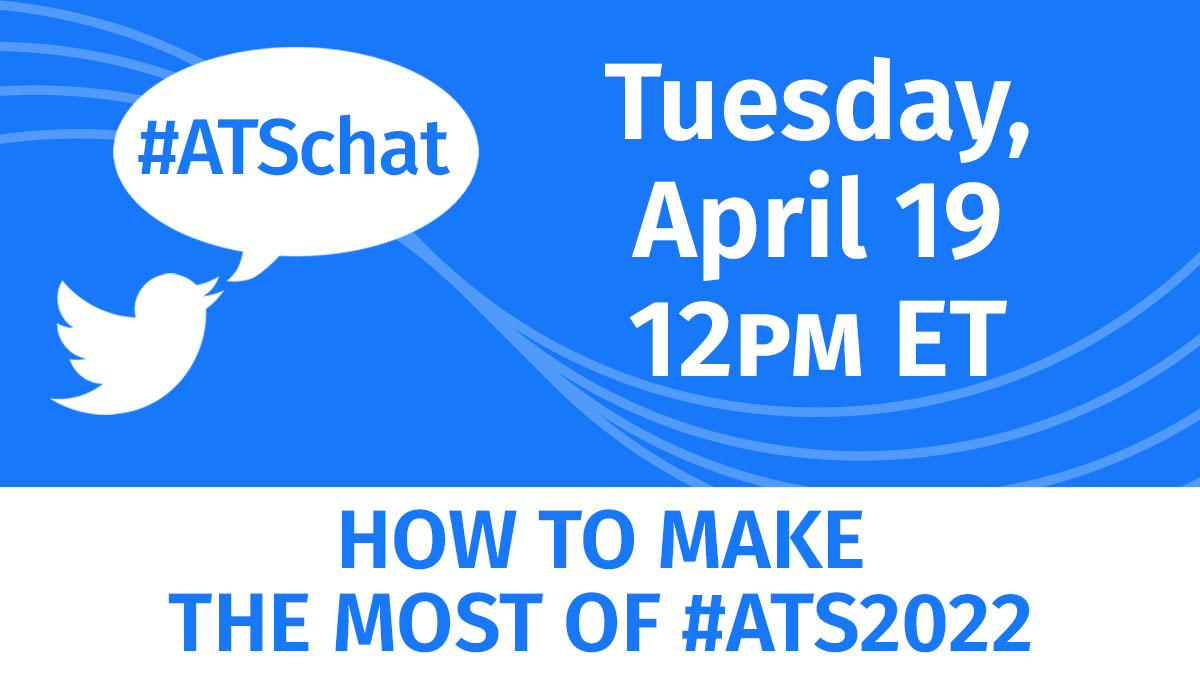 Don't miss MITT sponsored TweetChat on How to Make the Most of #ATS2022. Great advice on how to navigate the conference network and how to get involved
MITT Hosts: <a href="/leticiakawano/">Leticia Kawano-Dourado (I'm on BlueSky/LinkedIn)</a> and <a href="/tcsteinbach/">trevor steinbach</a>
Panelist: <a href="/debraboyer1111/">Debra boyer</a> <a href="/SushmaCribbs/">Sushma Cribbs</a> <a href="/KerriBerriKerri/">Kerri Johannson MD MPH</a> 
<a href="/KaminskiMed/">Naftali Kaminski</a> <a href="/JamesBeck_MD/">James Beck, MD, ATSF 🇺🇦</a>