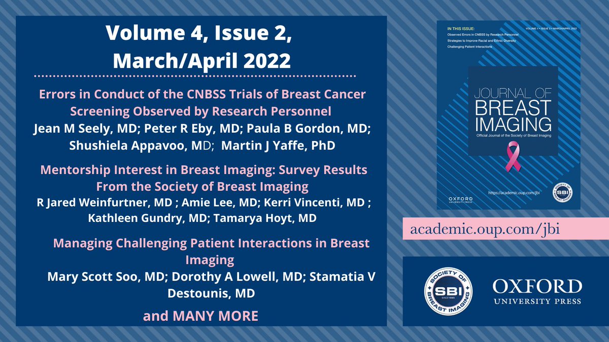 JBI_SBI's tweet photo. #JBI NEW ISSUE ALERT🙌 🙌 

Volume 4, Issue 2, March/April 2022

https://t.co/BEK5MT53JZ

#breastcancer #breastimaging #radres #radiology https://t.co/vv4wLrTBBA