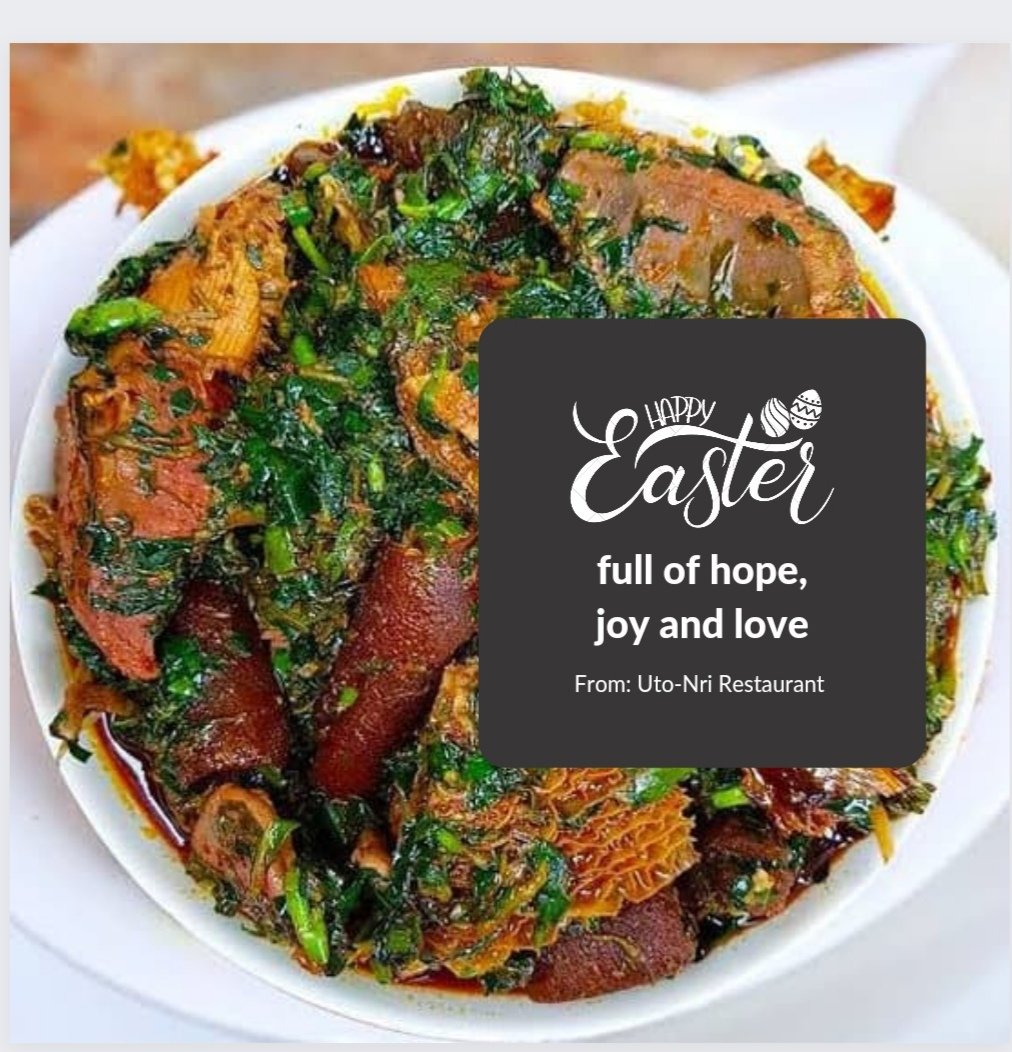 nri_uto's tweet photo. Happy Easter from all of us at Uto Nri Restaurant. We are still your sure plug when it comes to Home made food. @AgathusCakery @ijelesolid @2_amaechi @2_amaechi @2shy2018 @_adaandrews https://t.co/3hM8RtYTox