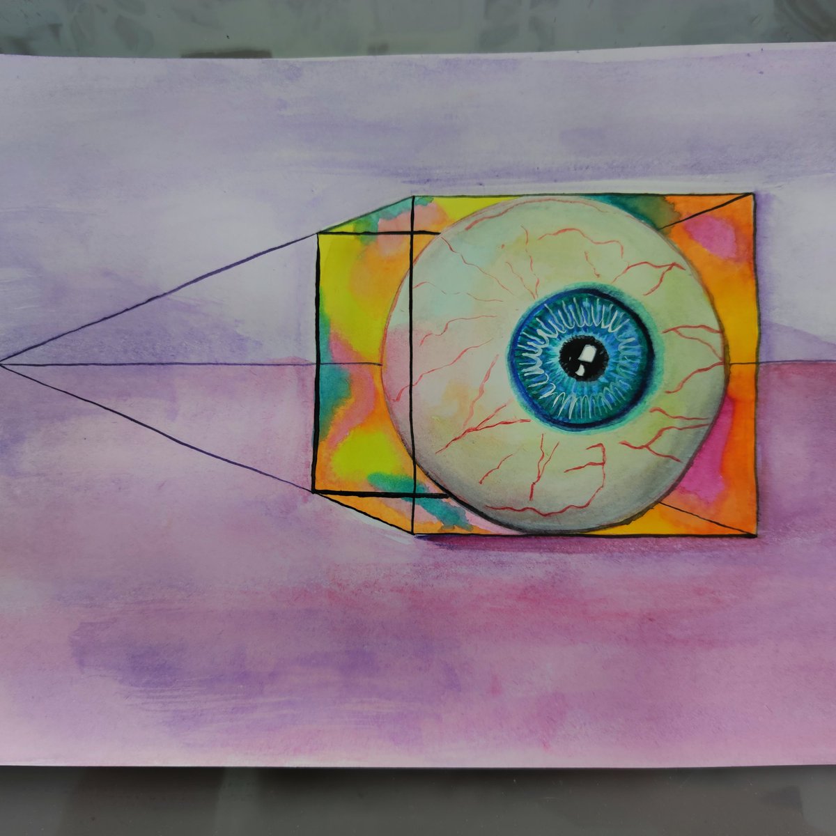 Mickgold93's tweet photo. perspective can be interesting😍 #nft #nftart #art #nftcommunity #artistsontwitter #nftcollection  #Twitter  #mickgold93 #aquarell #sketch #study #eye #perspective https://t.co/DyHUgBrU02