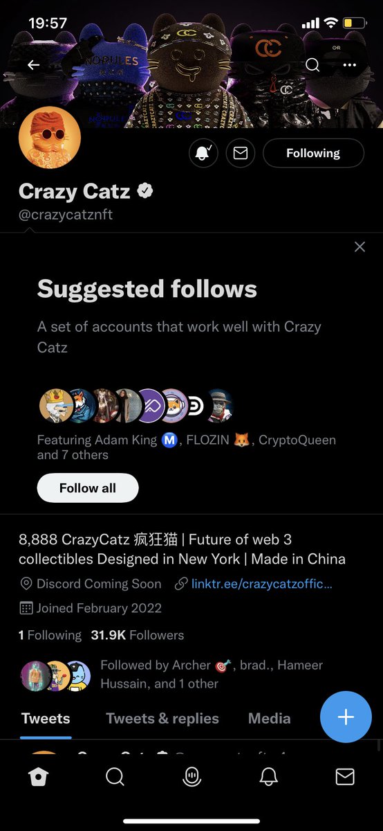JoeNFT7's tweet photo. @crazycatznft Lfg 🚀 https://t.co/O3rBcrbdB2