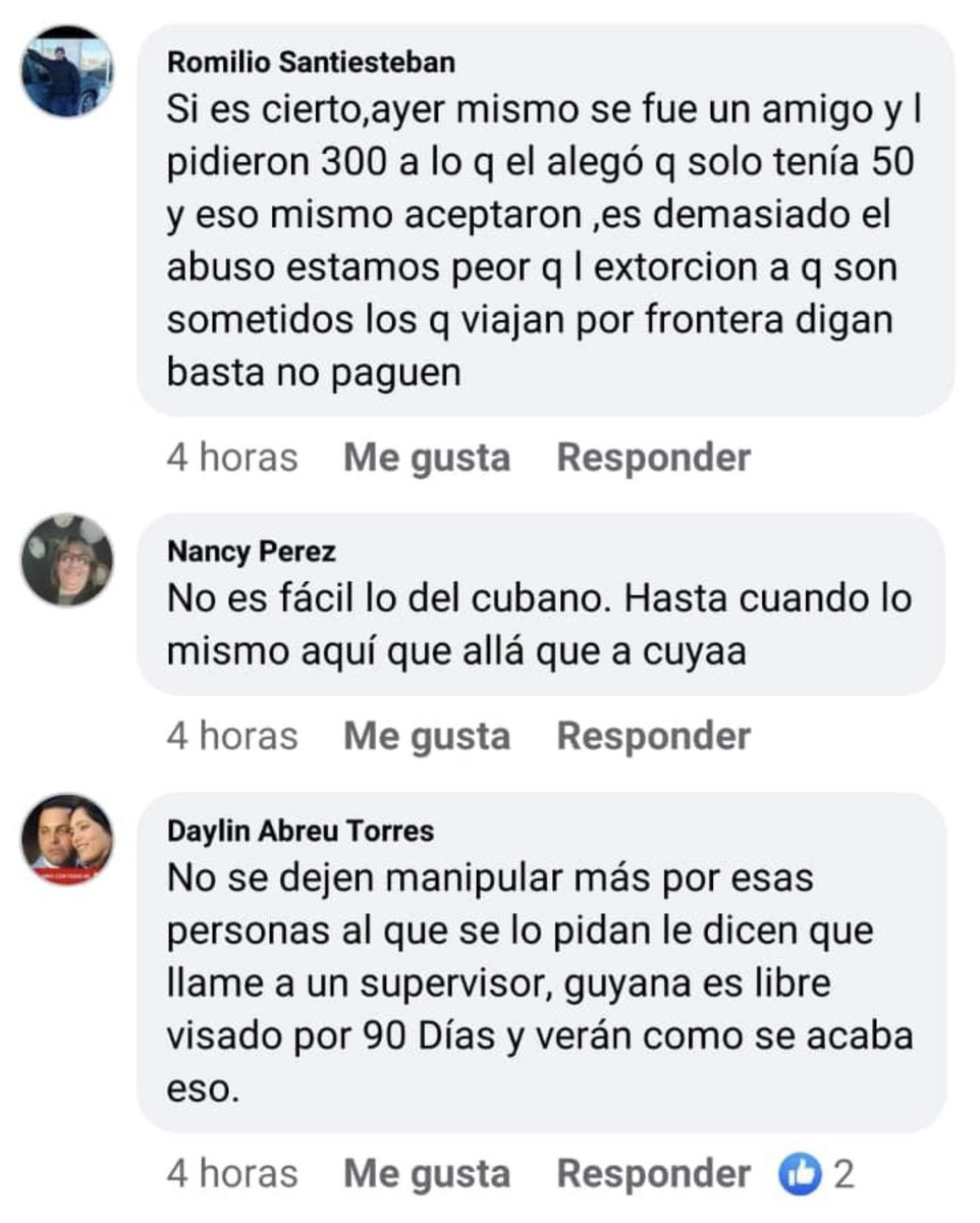 Triste. Todos lucran con la desgracia del cubano. En Guyana, por ejemplo, oficiales de inmigración piden sobornos para dejarlos entrar al país… de Centroamérica y México para qué hablar.