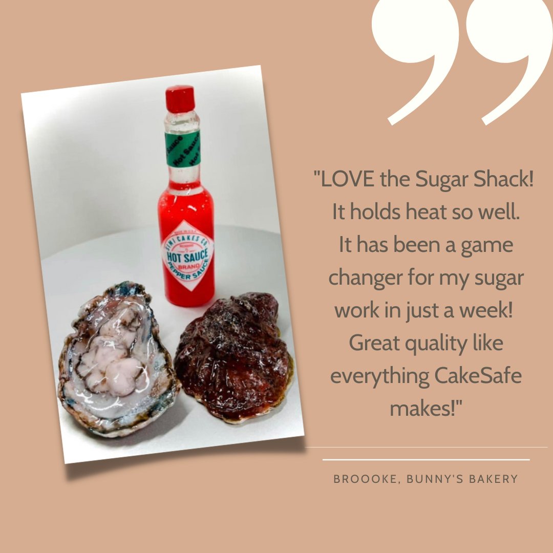 The CakeSafe Sugar Shack is the secret to taking the frustration out of sugar work. We offer 2 sizes of Sugar Shacks, plus a Starter Kit with all the tools you need.