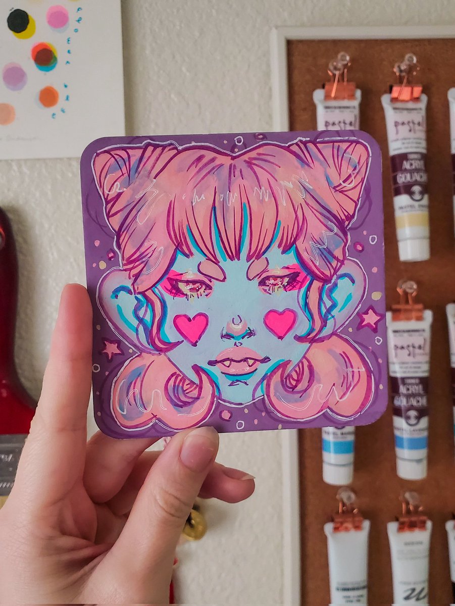 The last coaster for the #salut7 #coastershow has been completed! Shipping these out to @nucleusportland where they will be on display come May 16th!❤️✨️✨️