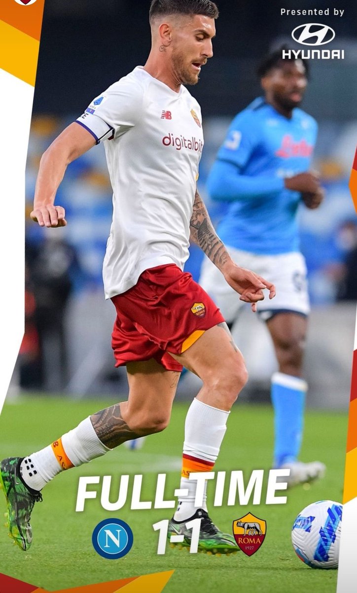 Ultimi minuti giocati alla grande, potevamo ribaltarla!
Grande Roma 💛❤️ #NapoliRoma 1-1