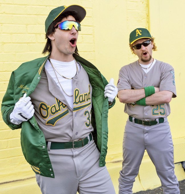 timmy_mcd's tweet photo. A's home opener and Better Call Saul S6 premiere!   Wheeeeeeeeeeeeeeee!  No good reason to leave the couch tonight.  #happyintrovert #Athletics #Oakland #bettercallsaulseason6 https://t.co/uNhlZMmOzC