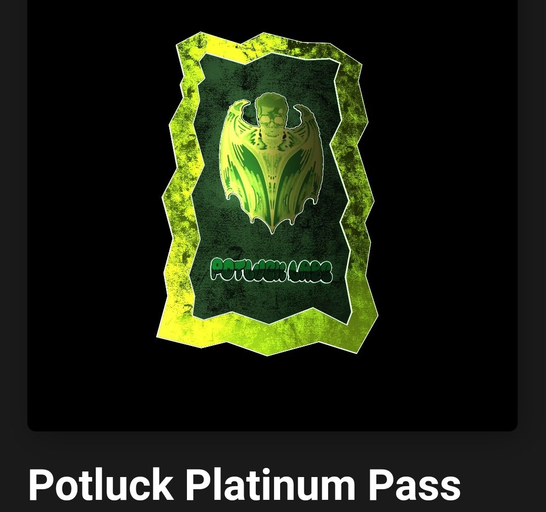 keepitlunatic's tweet photo. Giveaway Time! Win this @PotluckProtocol Labs Platinum Pass. Just in time to get in on the pre-sale for @TEENSONACID #ACIDCATS mint on 4/20. 

You must:
💊 LIKE + RT + TAG 3 FRENS
💊 FOLLOW @keepitlunatic @nekrofux @NFTBlackcatdead 

Winner announced in 24 hours! LFG 💀🔥🔪 https://t.co/VsGgbL0y3A