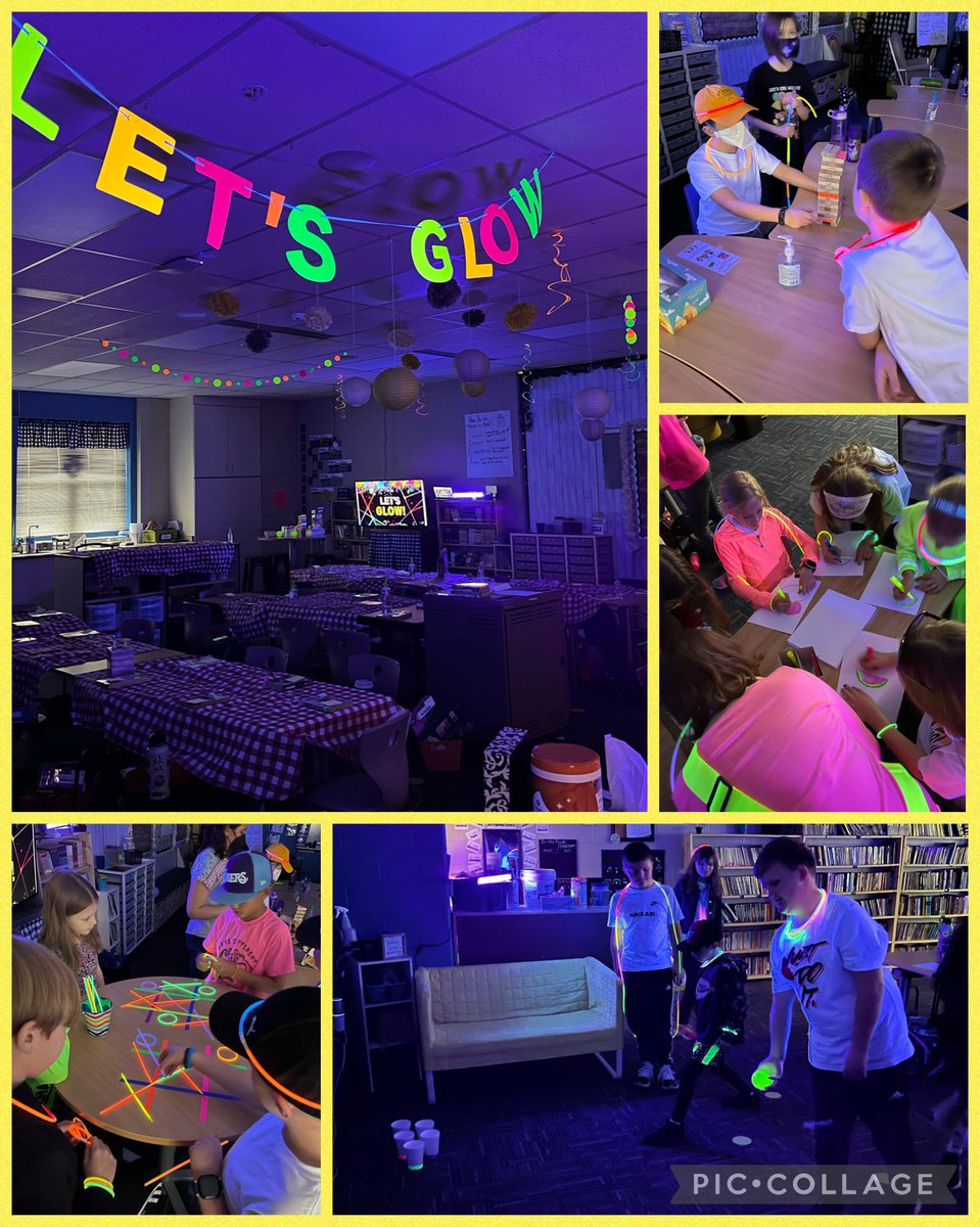 Glow day! Super proud of these fourth graders for completing the MSTEP last week!