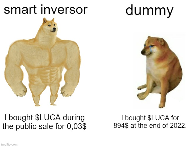 LucrosusCapital's tweet photo. #MondayMeme 1st winner! 🏆

The best meme in the 1st week created @antonio1234554! Congrats on winning 2,000 $LUCA Coins 🎉
DM us to claim your prize!

Post your meme about #LucrosusCapital in a comment to this post and win 2,000 $LUCA next week! Like, Share and tag 3 friends 🤝 https://t.co/7MBvFjwcNw