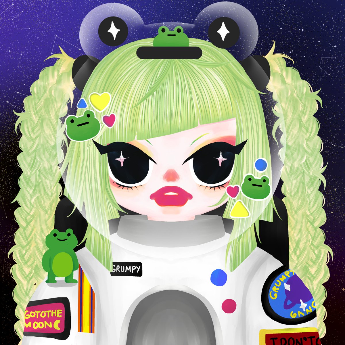 SPECIAL DROP
Sugar Maddy Mandy x Froggy Friends <a href="/FroggyFriendNFT/">meena</a>
Just because I love Froggy Friends so much
so I LOVE TO Draw the fan art for lil froggy!!!!!
LET'S CHECK!
opensea.io/assets/0x495f9…
#FroggyFriend #FroggyFriendsNFT #NFTs #NFTCommuntiy #NFTcollections #nftart #NFT