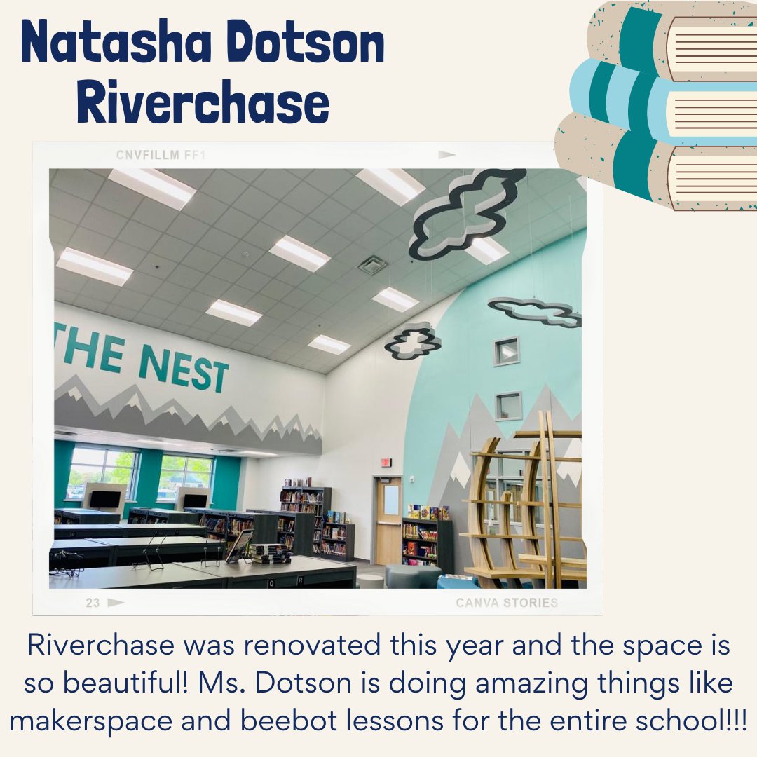 CFBDLS's tweet photo. As a Digital Learning Team, we appreciate all the work being done by our #CFBLibrarians every day🎉. For #NationalLibraryWeek we are shouting out📣📣 some of the amazing things our Librarians are doing. #CFBProud 
@TeamRiverchase https://t.co/TGW5AnM3iB