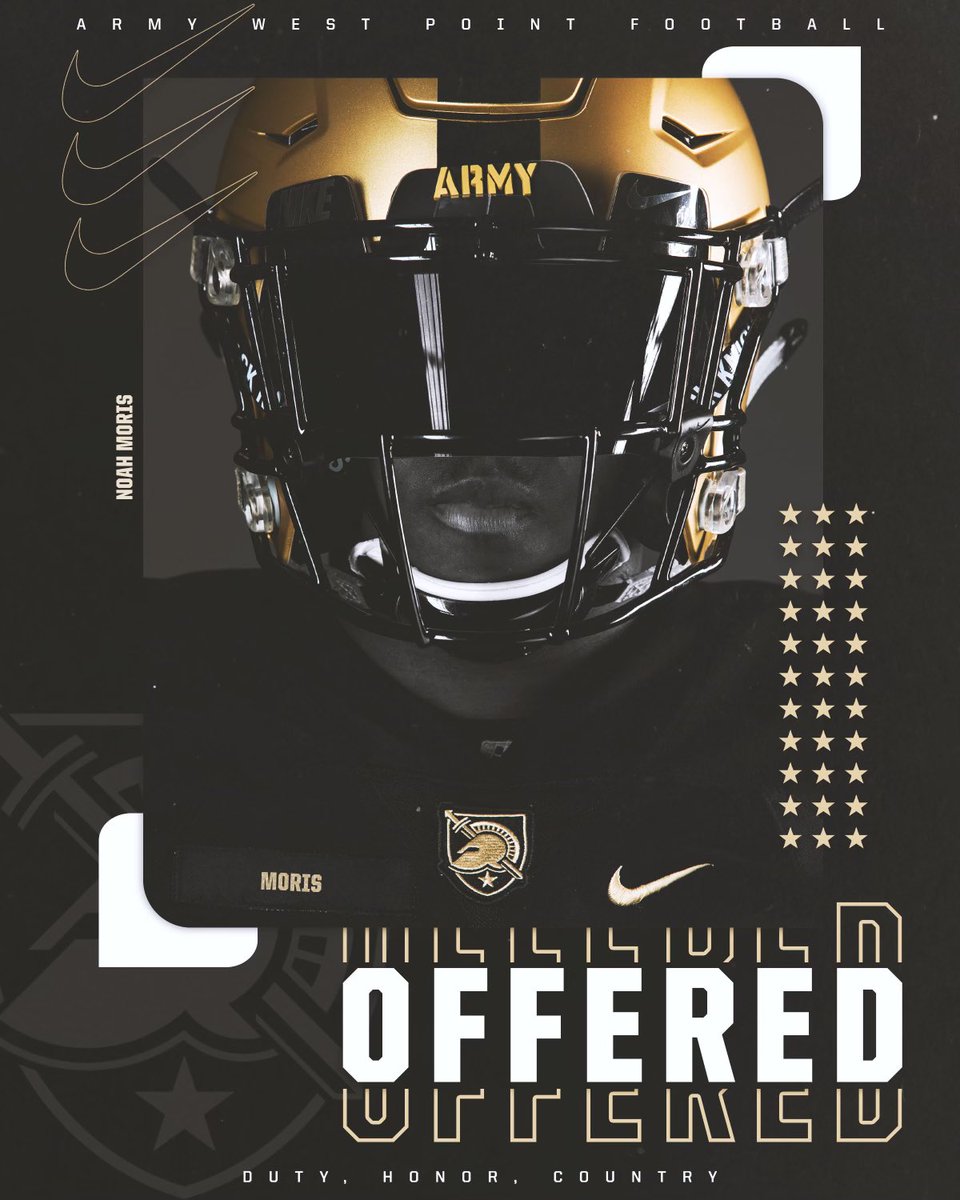 I am truly blessed to announce that I have received my first D1 scholarship offer to <a href="/ArmyWP_Football/">Army Football</a> I thank god for this prestigious opportunity <a href="/DrinkallCoach/">Matthew Drinkall 🇺🇸</a> <a href="/PrepRedzoneWI/">Prep Redzone Wisconsin</a> <a href="/CoachJeffMonken/">Jeff Monken</a>  <a href="/travisWSN/">Travis Wilson</a>