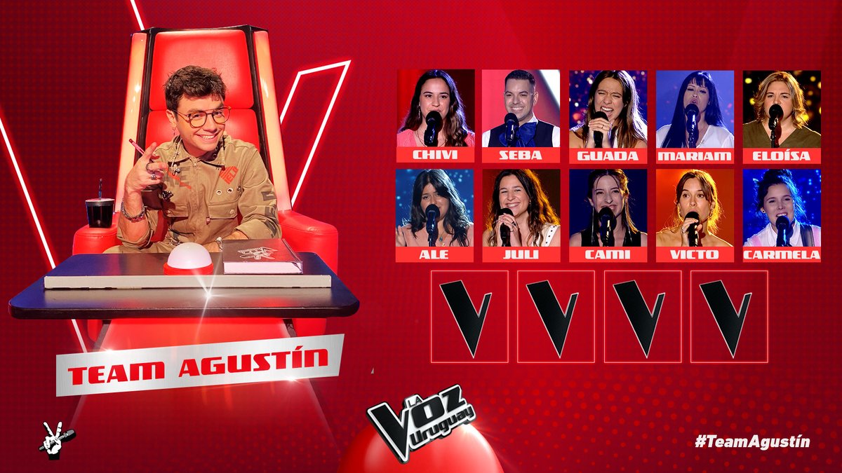 lavoz_uy's tweet photo. ¡Así van los Teams de LA VOZ URUGUAY! 🤩🎤✌ ¿Cuál es tu favorito? 🏡🎶🤔 Esta noche la búsqueda por la mejor voz del país continúa en la pantalla del 10. 📺💙👏

#LaVozUruguay | @canal10uruguay @negrorada @valerialynch @lucas_sugo @AguCasanova_ https://t.co/vF09XtWUYc