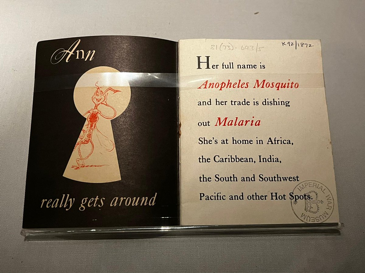 'This is Ann; she's dying to meet you' - Booklet from 1943 informing troops about the dangers of #malaria, spotted at <a href="/IWMNorth/">IWM North</a>