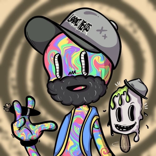Loomiheads's tweet photo. Meet Jonas the Blank! While taking a stroll around Loomi land, he managed to come by a portal. Upon looking through it, he slipped!  Suddenly he came out on the other side with a colorful pigmentation that he couldn't shake. Somehow, he also found an ice cold sidekick, Poi. https://t.co/v1ilOJk1cR