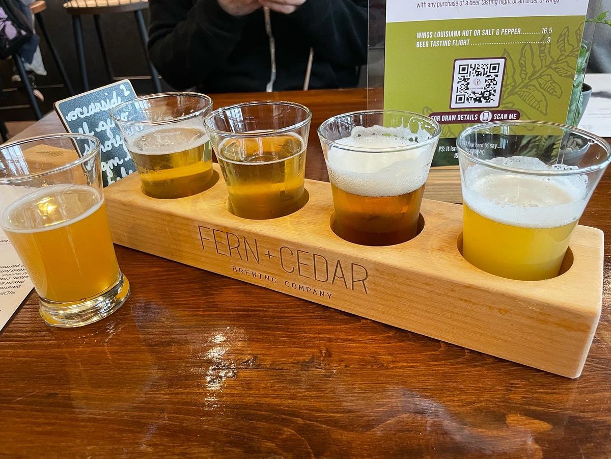 craftbrewjester's tweet photo. Brewstop #21 on #QuestToBreak75 of #brewstop2022 one of our favorites #fernandcedar every treat we had in our few visits has been tasty from bevies to food,standouts the Mexican lager & the NEipa both new since my last stop & first trial of the whiskey bbq baby back ribs https://t.co/19XDqsNIGl
