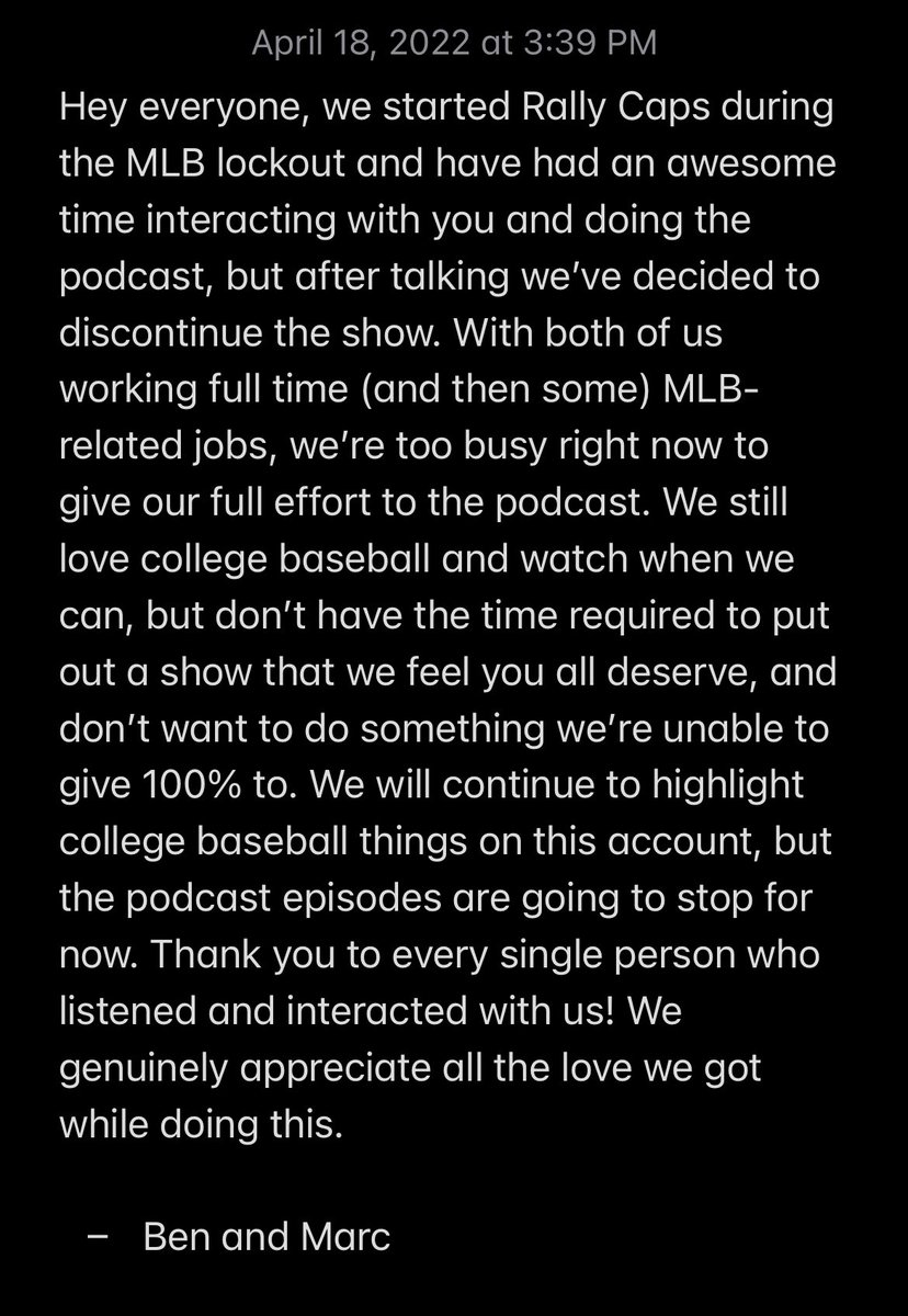 Rally Caps: A College Baseball Podcast tweet media
