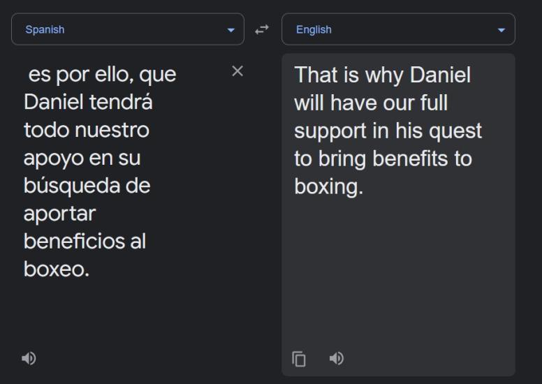 @wbcmoro @wbcmiddleeast 2/

worth pointing out:

'es por ello, que Daniel tendrá todo nuestro apoyo en su búsqueda de aportar beneficios al boxeo.' -@wbcmoro 

does not appear in the english translation above, but is in the spanish version

source: wbcboxing.com/round-12-boxeo…

#boxing #boxeo @wbcmiddleeast