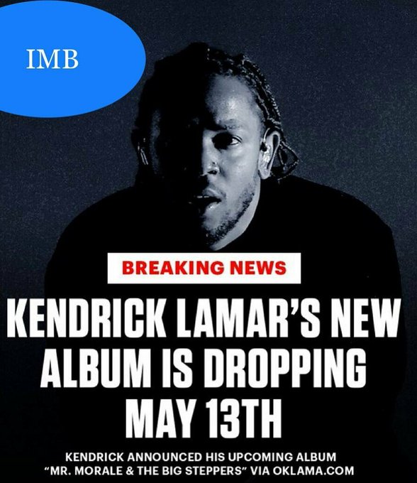 BREAKING: Kendrick teases new album releasing May 13th!!!!  What&rsquo;s your thoughts 💭   #imbyoungharvey#sauceorleans#kendricklamar#kendrick#kungfukenny