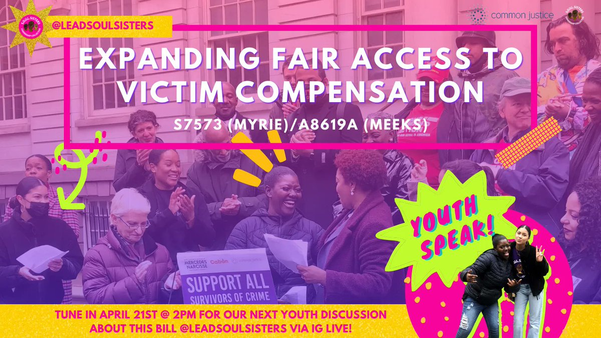 March: Invited by <a href="/Common_Justice/">Common Justice</a> Youth leaders Deja Renea and Gabby Ramos joined Councilwoman Mercedes Narcisse @mercedesnarcisse to support the Fair Access to Victim Compensation Fund on the steps of city hall! We'll be doing an IG live discussing this bill Thurs at 2pm tune in