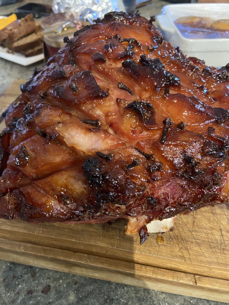 This Easter ham was to pretty not to share! And do you see the bun and cheese to the left. It’s Easter time!