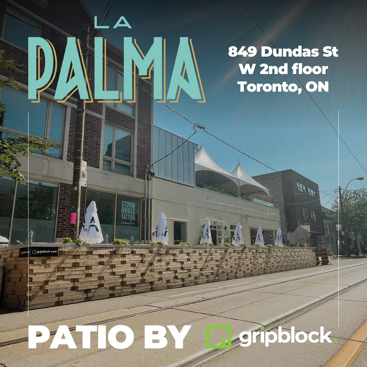 GRIPMetalTech's tweet image. La Palma uses an outdoor patio built with gripblock!

#toronto #outdoorpatio #cafeto #restauranttoronto #ontario #gripblock #madeincanada #patiowalls #restaurantpatio