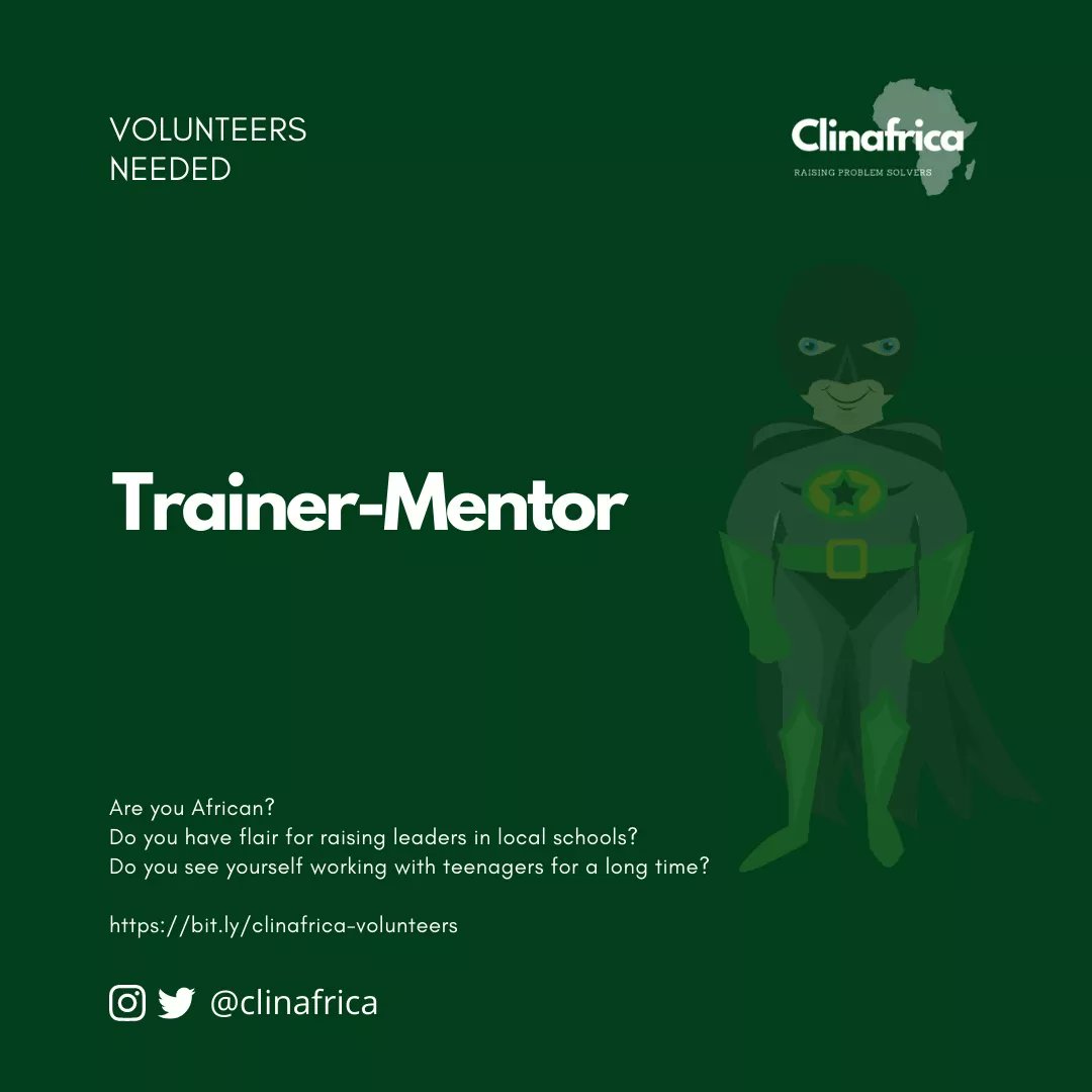 If Africa must lead the world in the future, then we must be intentional about investing in the people of the future today. Volunteer with us as we together build the Africa of our dreams!

PS: Opportunities are only opened to Africans in #Africa.

See link in bio to register...