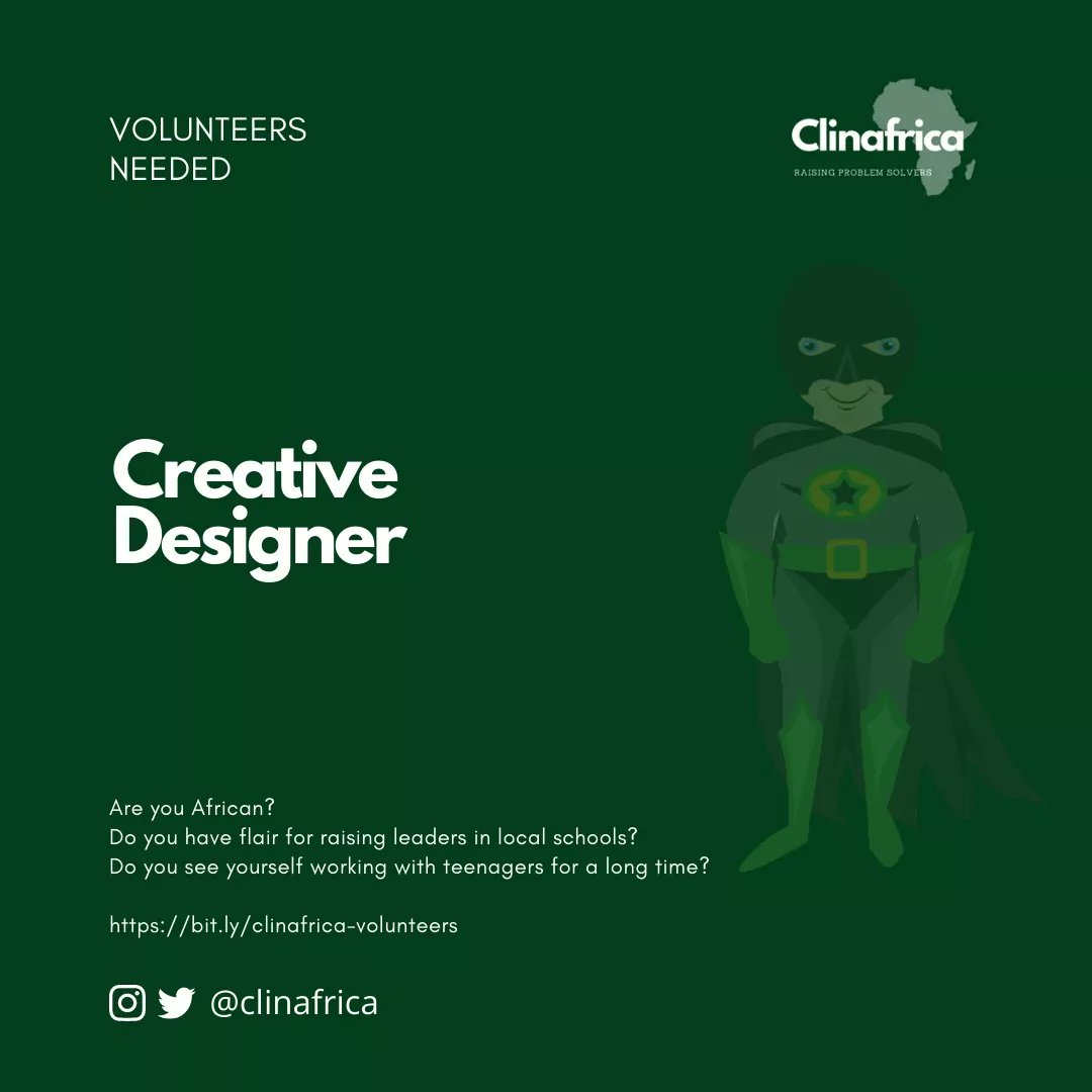 If Africa must lead the world in the future, then we must be intentional about investing in the people of the future today. Volunteer with us as we together build the Africa of our dreams!

PS: Opportunities are only opened to Africans in #Africa.

See link in bio to register...
