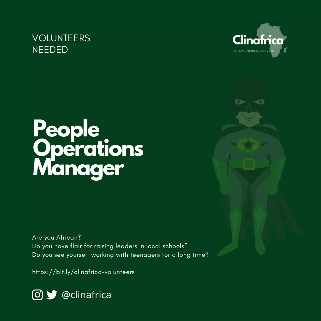 If Africa must lead the world in the future, then we must be intentional about investing in the people of the future today. Volunteer with us as we together build the Africa of our dreams!

PS: Opportunities are only opened to Africans in #Africa.

See link in bio to register...