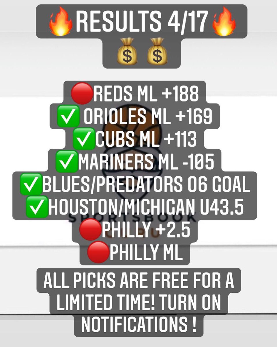 GuruSportsbook's tweet photo. Solid day yesteday ! Philly had it all game until they dropped the ball 4th quarter .. but profit is profit .

Let’s go 💪

We are giving out ALL plays FREE for a limited time so you can see what we are all about . Don’t miss them, turn on notifications on IG @The_Sportsbook_Guru https://t.co/RXDv0UbXsR