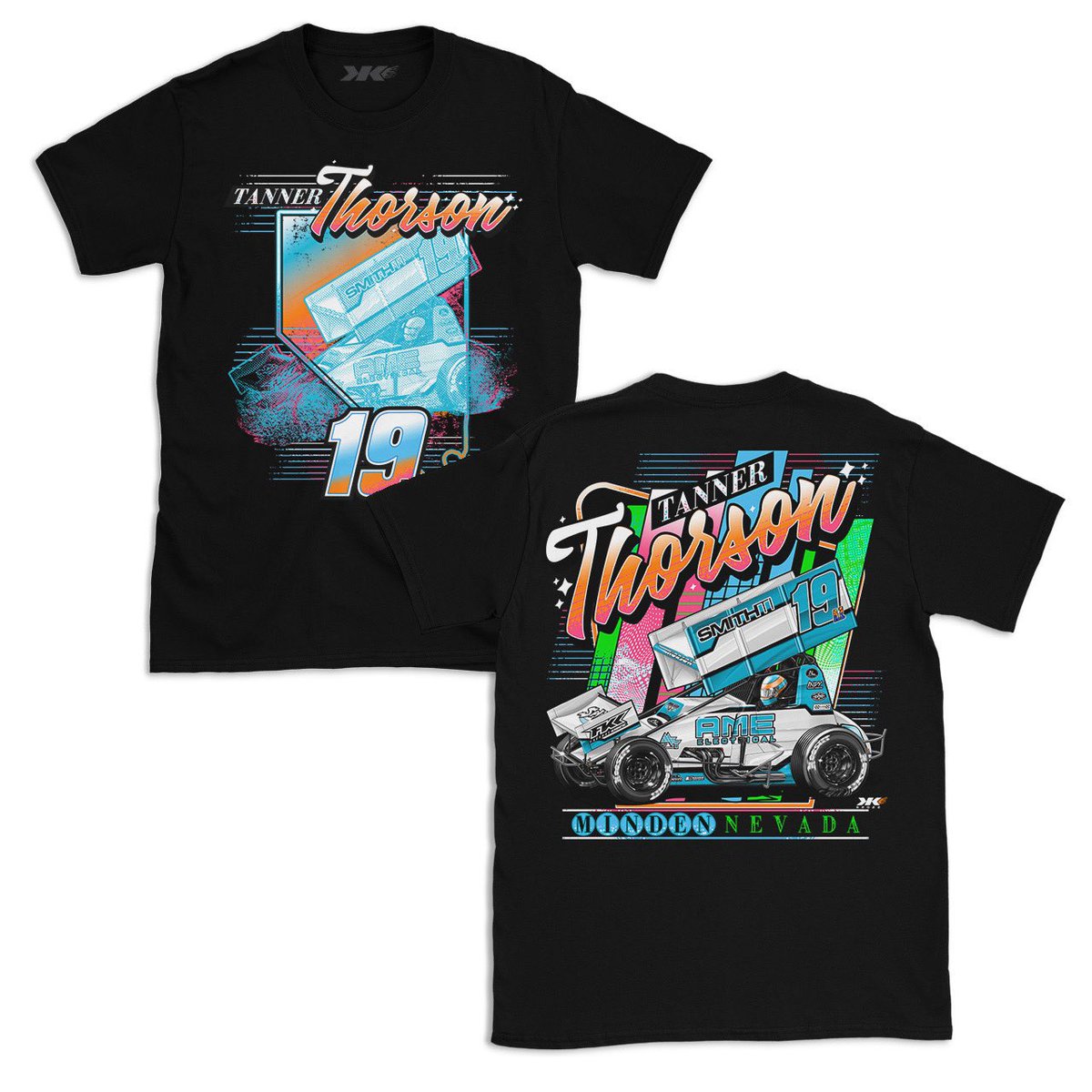 GIVEAWAY TIME! 🎁 

• Signed visor from 2020 Chili Bowl Prelim night win. 
• One <a href="/Tanner_Thorson/">Tanner Thorson</a> T-Shirt in your choice of gray or black. 
• Must be following this page on Twitter. 
• Must retweet and favorite this tweet. 
• Ends tomorrow (4/19) at 3pm CT.