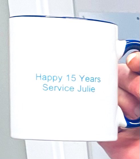 Huge congratulations to Julie. 
Celebrating 15 years service this week ⭐️ 🌟 

Thank you so much for all your hard work, your a pleasure to work with and all our customers love you! #beyourselfalways #dowhatmatters
<a href="/CoopRadio/">Co-op Radio 100.5 FM</a> <a href="/CraigHemingway0/">Craig Hemingway</a> <a href="/mazieblake12345/">Richard Wilkinson</a>
