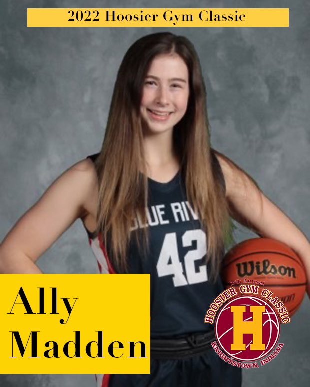 “I’m in!” Ally Madden, Blue River, <a href="/AllyMadden3/">Ally Madden</a> will be playing in the #HoosierGymClassic2022! 🏀
Get your tickets today! thehoosiergym.com/store/p52/Hoos…