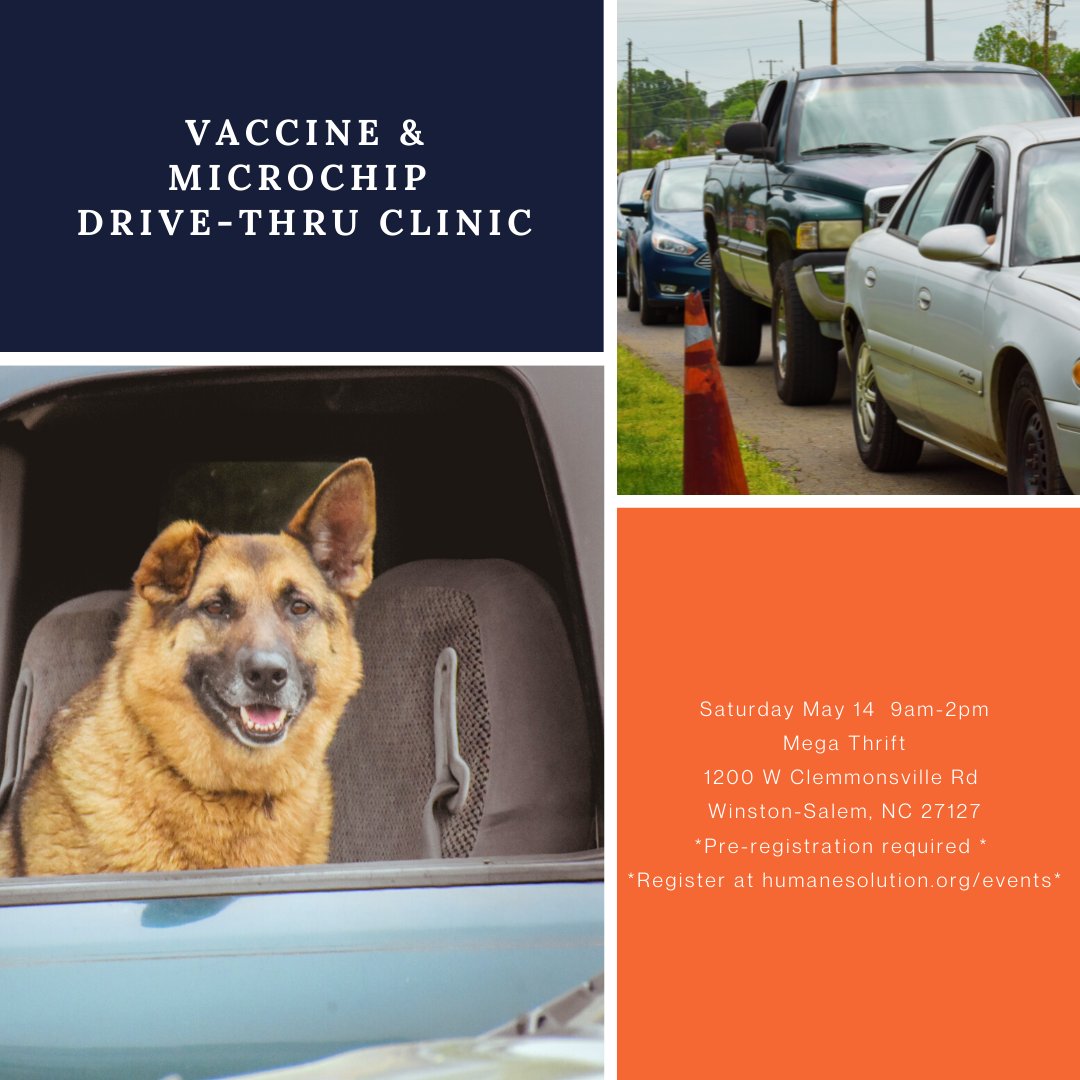 humane_solution's tweet image. Registration for the May 14th clinic at Mega Thrift is OPEN. Registration closes May 6th, or when all spots are filled. Don't get left out, register today! 
*Pre-registration required * 
*Register at humanesolution.org/events*