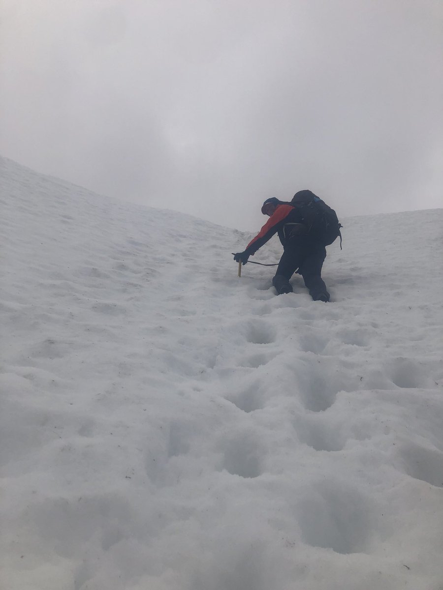 adventurerab72's tweet photo. Had a fun hike stob coire sgreamhach today from lost valley. Back down the same way as planning on bidean as my compleation hill 😃 was near vertical going up and down to the bealach,can see our footprints in the pic 😳 #walkhighlands #mytiso #glencoe #winterhiking https://t.co/cYK0IJd7HE