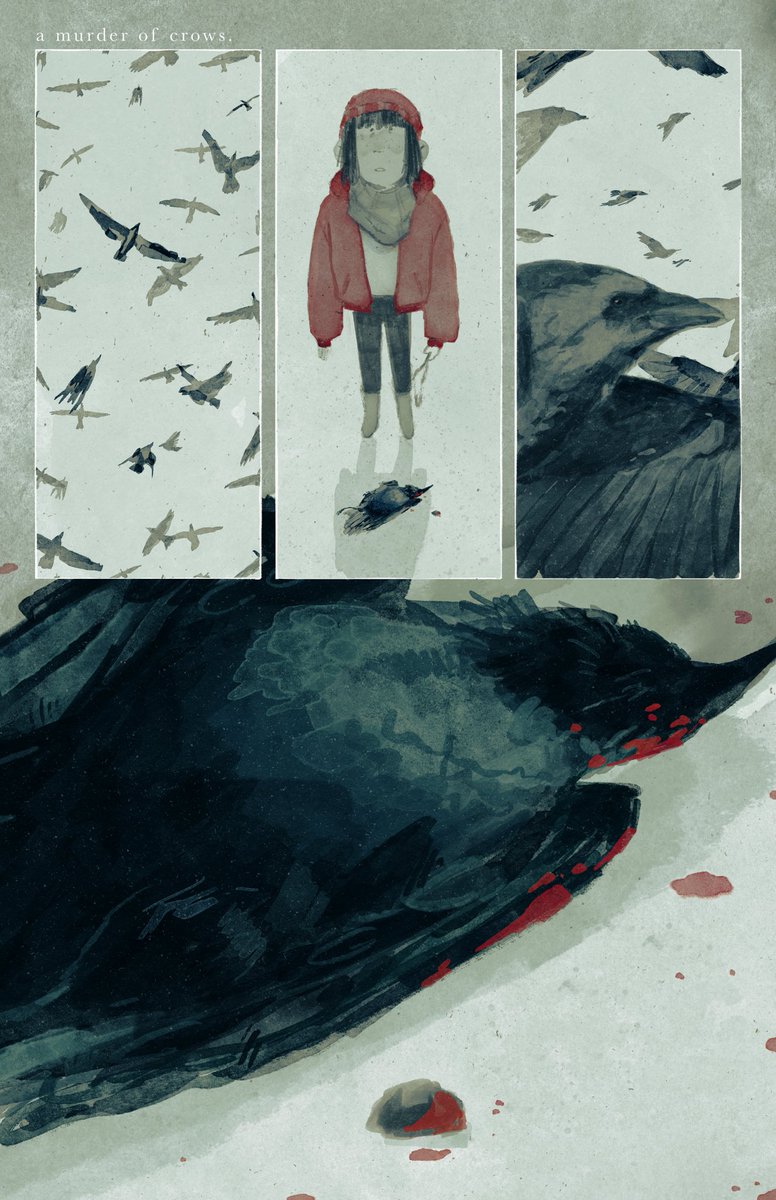 ehlihr's tweet photo. animal death / a murder of crows, an ornithology project https://t.co/JHMuDSXOOB