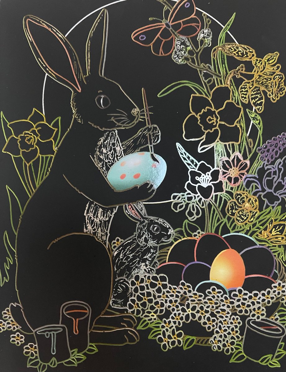 a_kelly2020's tweet photo. 4/2022 #doodlescratchbook #eastermagic #beforeandafter #whatfunitis #makingamessinthekitchen #hopeyoulike https://t.co/9eCOBmbTNx