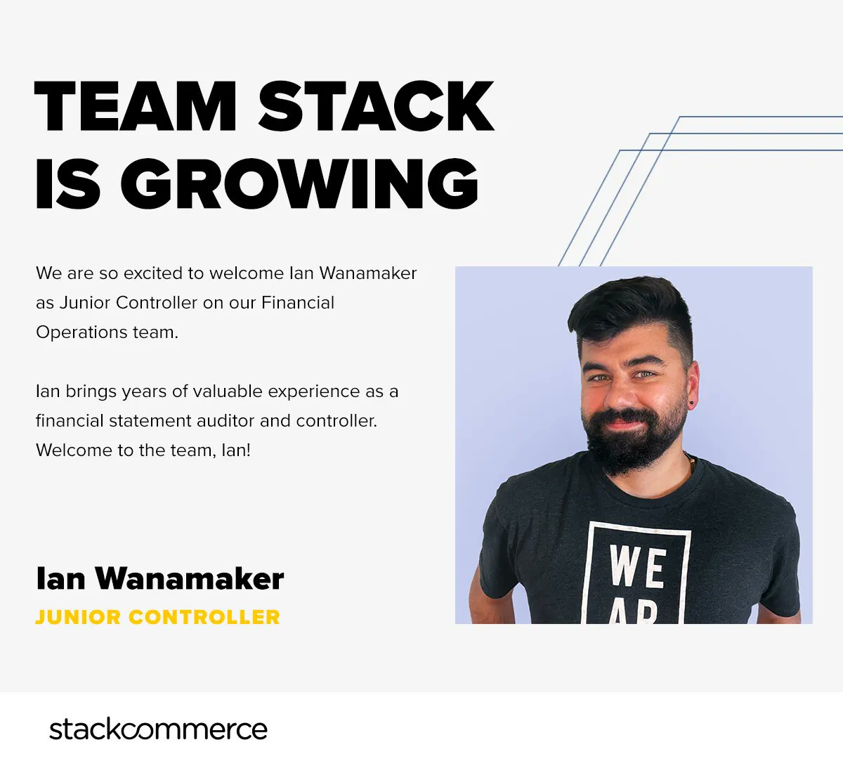 StackCommerce's tweet image. Welcome to Stack, Ian! We're so excited to have you. #wearehiring