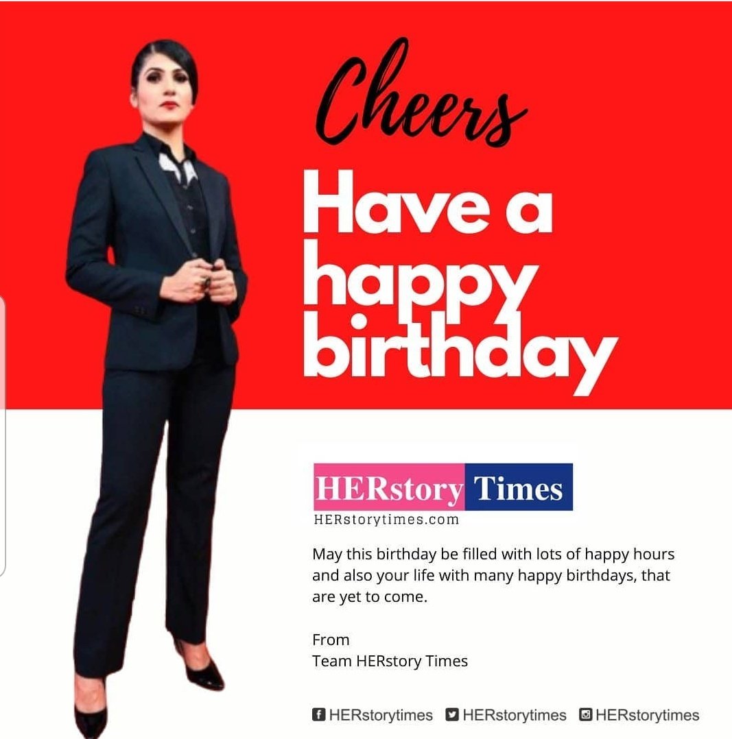 happy Birthday @imrubikaliyaquat 
More Power and more Celebrations to you 🥇⚡💃💫

From- Team HERstory Times 💃🎉
#HERstoryTimes #Hertimes #Herstorytime #Withherstory #Herstoryourstory #Writeforher #Fromherwords