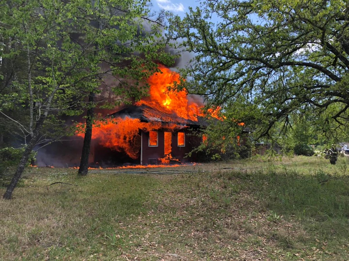 wdsu's tweet photo. The St. Tammany Fire Protection District. NO. 1 is working a fire at a home on Lakewood Drive off of Browns Village Road in Slidell. 📷 Slidell Fire https://t.co/Oif6KwdgEY