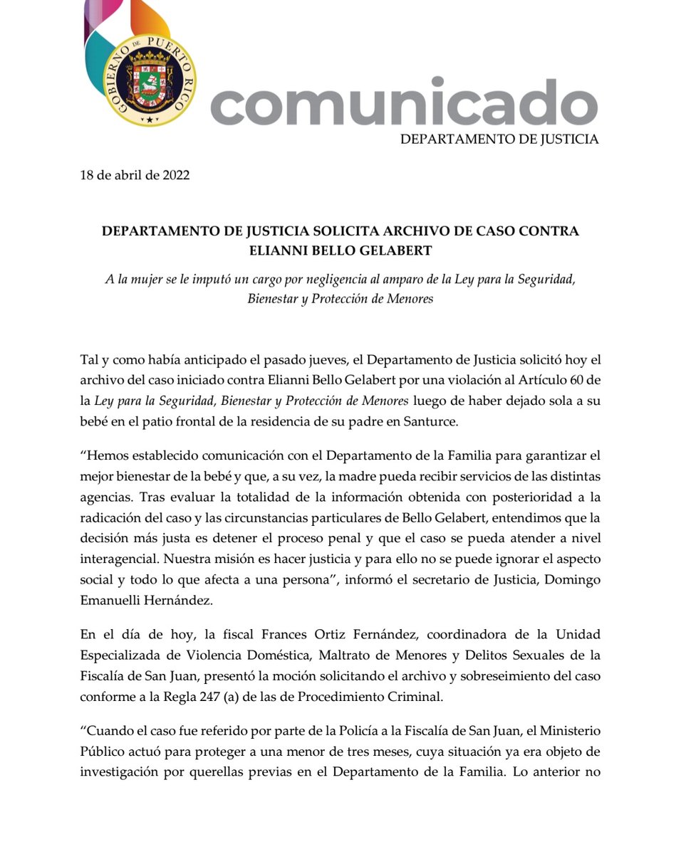 Departamento de Justicia de Puerto Rico tweet media