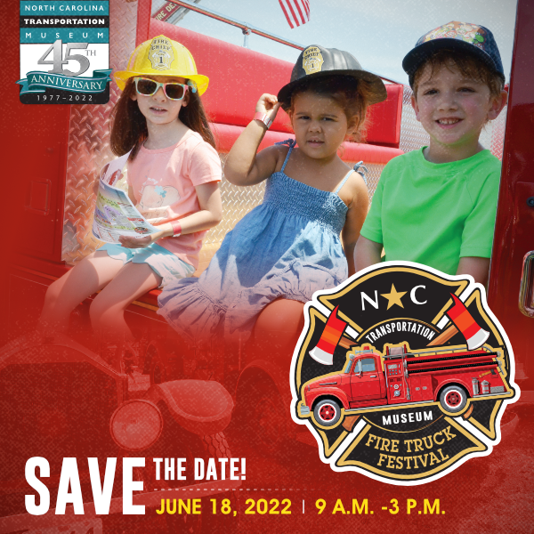 visitnctm's tweet photo. 🚒 Save the date for the N.C. Transportation Museum's Annual FIRE TRUCK FESTIVAL. See the largest gathering of fire trucks in North Carolina, fire fighter demonstrations, kids activities, &amp; the fire truck parade. To learn more &amp; to purchase tickets visit: https://t.co/0Hm9YVYBh6. https://t.co/usRkGtryol