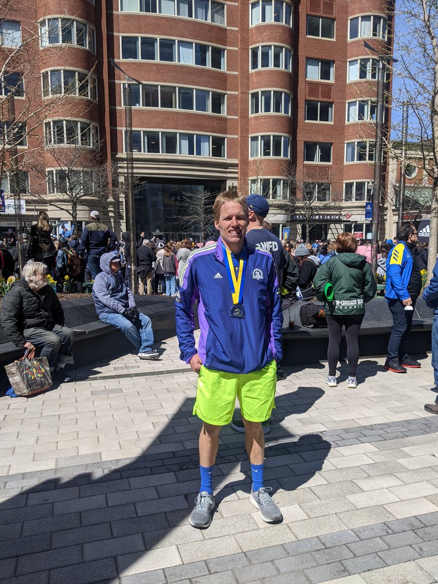 WGarrettScience's tweet photo. Finished the Boston Marathon in 2:58:42.  World Marathon Major in under 3 hours is a good day. https://t.co/8zHYWRn5GI