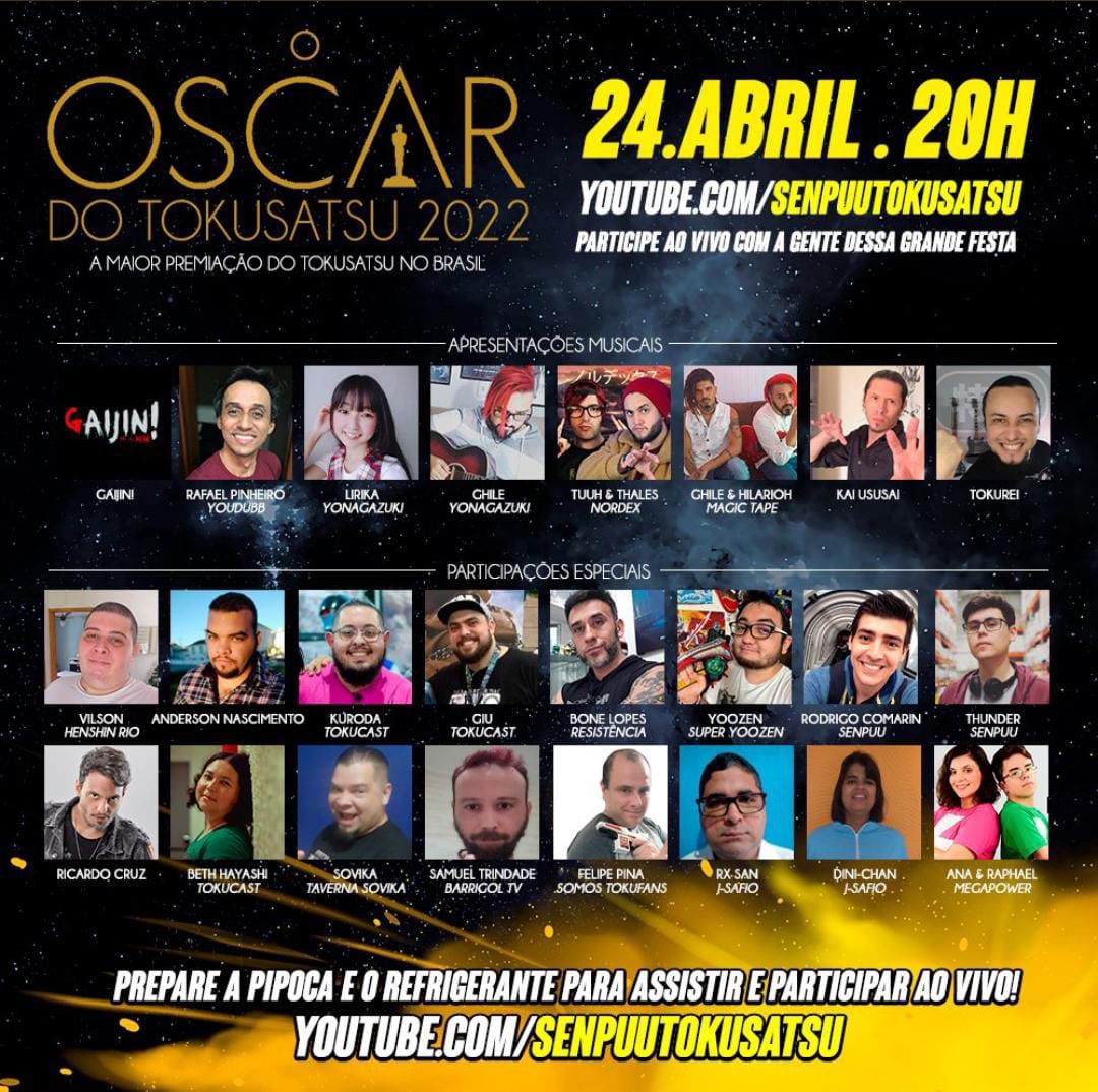 Senpuu's tweet photo. Já marcou na agenda? 

Não perca a premiação mais divertida e linda da tokunet! 
https://t.co/V4HQzLxh2f https://t.co/WOt5ycv4t9